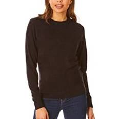 Light & Shade Ladies Crew Neck Supersoft Jumper Black