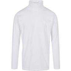 Build Your Brand Turtle Neck Long-Sleeved T-Shirt White