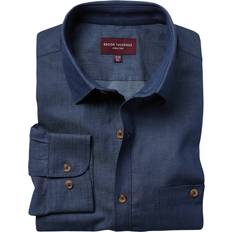 Clothing Brook Taverner Mens Jasper Long Sleeve Chambray Shirt 17.5 UK Denim