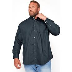 Clothing BadRhino Long Sleeve Oxford Shirt Dark Navy