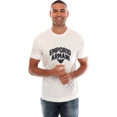 Clothing Armani Men's Mens Embroidered Logo T-Shirt White 44/Regular