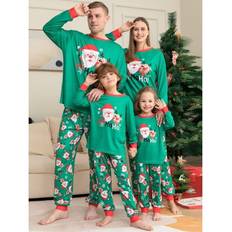 Underwear Bullpiano Matching Family Christmas Pajamas Set Xmas Holiday PJs for Women/Men/Kids/Couples Letter Printed Loungewear Sleepwear