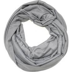 Scarfs Wrapables Wrapables Soft Jersey Knit Infinity Scarf Light Grey