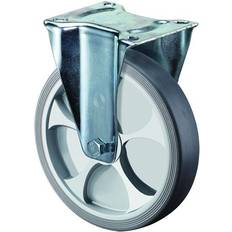 Casters BS Rollen Bockrolle D.160mm Trgf.200, kg thermoplastisch Ku.Platte L135xB109mm