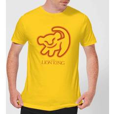 Disney Lion King Cave Drawing Men's T-Shirt Yellow