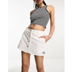 Calvin Klein White Skirts Calvin Klein Jeans monogram logo button down skirt in whiteXL