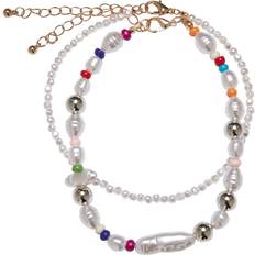 Smycken Urban Classics various pearl layering anklet fußkette verlängerbar schmuck mode multicolor