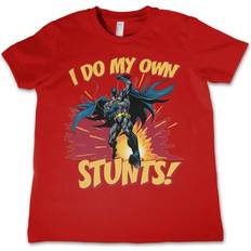 Batman Överdelar Hybris Batman do my own stunts kids t-shirt kinder red Rot Jahre