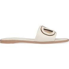 Valentino Garavani Escarpins et Talons Valentino Garavani VLOGO CUT-OUT CALFSKIN SLIDE SANDAL Wo IVORY/ANTIQUE BRASS