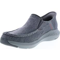 Skechers Men Low Shoes Skechers Men's Slip-ins: Parson Dewitt Extra Wide Charcoal Textile/Leather Charcoal