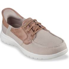 Skechers Beige - Women Shoes Skechers Women's Slip-ins: On-the-GO Flex Palmilla Shoes Taupe Textile Machine Washable Taupe