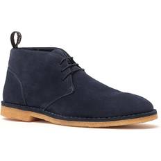 Blue - Men Chukka Boots Anthony Veer George Chukka Boot Men's Blue Boots Chukka Lace-Up