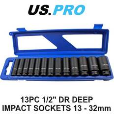 US PRO 12pt Deep Impact Sockets Metric 13 32mm 1683