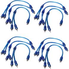 Cables Tlily 12 Pcs Connection for 1 RCA Female to 2 RCA Adapter Splitter Cable