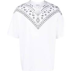 Marcelo Burlon Bomull T-shirt Med Bandana Tryck - Vit