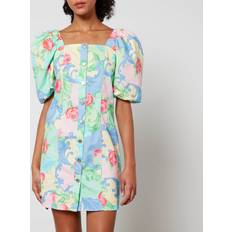 Cras Cotton-Jacquard Mini Dress 34/UK Multi