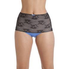 Blue - Women Shapewear & Under Garments Camille Two Pack Seamfree High Waist Floral Mesh Shapewear Briefs Blue 18-20