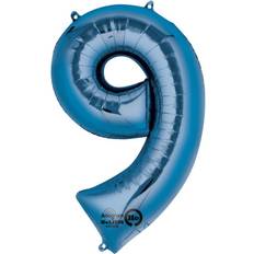 Ballons en latex Amscan Ballon Mylar Bleu Chiffre 9