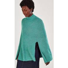 Blue - Women Capes & Ponchos Monsoon Ribbed Poncho Blue, Blue, Women Blue