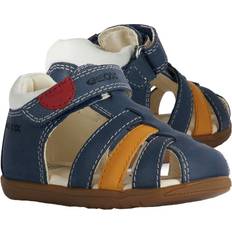 Leather Sandals Geox Kids Macchia First Steps Leather Sandals Navy Blue