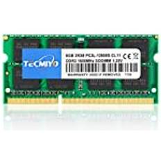 TECMIYO TECMIYO 8GB 2RX8 PC3L-12800S DDR3 1600MHZ SODIMM PC3 12800 1,5/1,35V CL11 204Pin 2RX8 Dual Rank Non-ECC Unbuffered Laptop RAM for Apple MacBook Pro iMac Mac mini