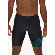 Speedo Medley Logo Jammer für Herren Schwarz/Aqua Grün