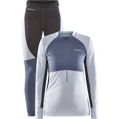 Craft Women Base Layer Sets Craft Women's Core Wool Mix Base Layer Sets - Sulfur/Flow