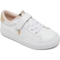 Kinderschuhe Polo Ralph Lauren Theron V Ps Theron V Ps White Smooth Pu/Gold Metallick Unisex Zapatos Blanco