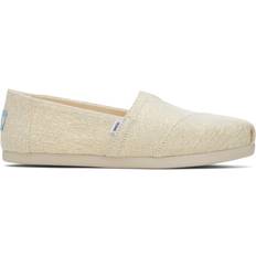 Natural - Women Loafers Toms Women's Alpargata Print Glitter Loafer Flat, Natural