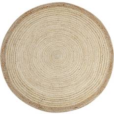120.0 cm Mattor & Fällar Beliani Menemen Jutematta 120 cm Rund Beige Beige 120cm