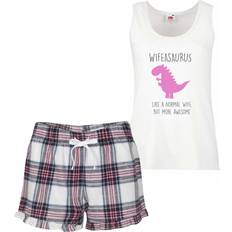 Sportswear Garment Sleepwear 60 Second Makeover Wife Dinosaur Pyjamas Tartan Set Pink