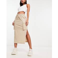 ASOS DESIGN ASOS DESIGN cargo midi skirt in sand-Neutral16