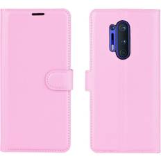 MAULUND OnePlus 8 Pro Litchi Läder Plånboksfodral Rosa