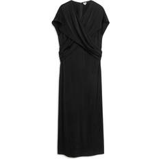 Arket Women Dresses Arket Drape Tie-Back Dress - Black