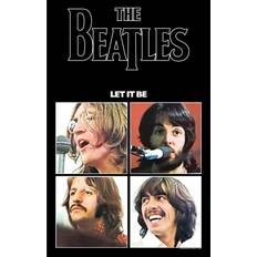 Polyester Poster The Beatles Lass Textilplakat - Schwarz Poster