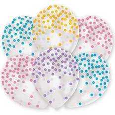 Ballons en latex Amscan Europe Gmbh 6 Ballons Latex Confetti Pastel 27.5cm