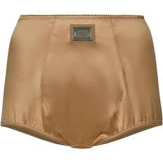 Dolce & Gabbana Beige Underwear Dolce & Gabbana Satin high-waisted panties medium_beige