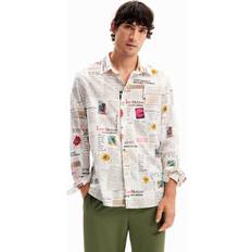 Desigual Shirts Desigual Men's Cam_bernad 1000 White T-Shirt