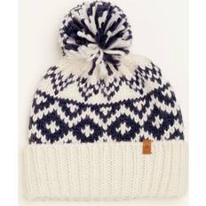 Durable Beanies Brakeburn Fair Isle Beanie, Cream/Navy