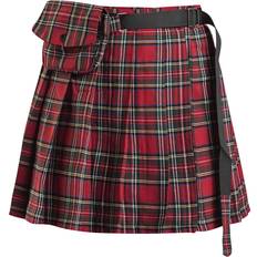 Banned Check It Out Kilt - Rood