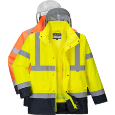 Black Work Jackets Portwest Hi-Vis 4-in-1 Traffic Jacket S471 Orange/Navy Colo