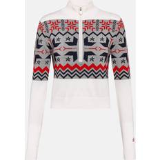 Perfect Moment Nordic intarsia wool half-zip sweater multicoloured