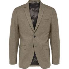 Homme - Marron Blazers Selected Woven Single-breasted Blazer