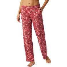 Schiesser Bukser Schiesser Mix and Relax Long Interlock Pants - Red Pattern