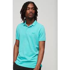 Superdry Herr - L Pikétröjor Superdry Vint Destroy Polo Herrtröja, Aruba Aqua