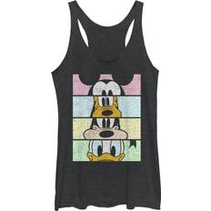 Fifth Sun Disney Classic Mickey Crew Crop Women's Racerback Tank Top, Black Heather