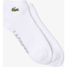 Lacoste Socks Lacoste mens Graphic Ankle Socks, White/Silver Grey Chine