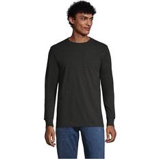 Lands' End Men Clothing Lands' End Long Sleeve Super-T Tee Dark Charcoal Heather Regular