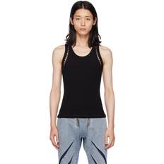 Black Picot Tank Top Black