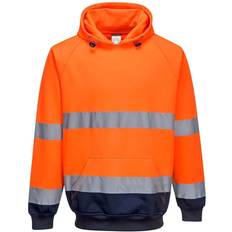 Work Tops Portwest Mens Two Tone High-Vis Hoodie Orange/Navy